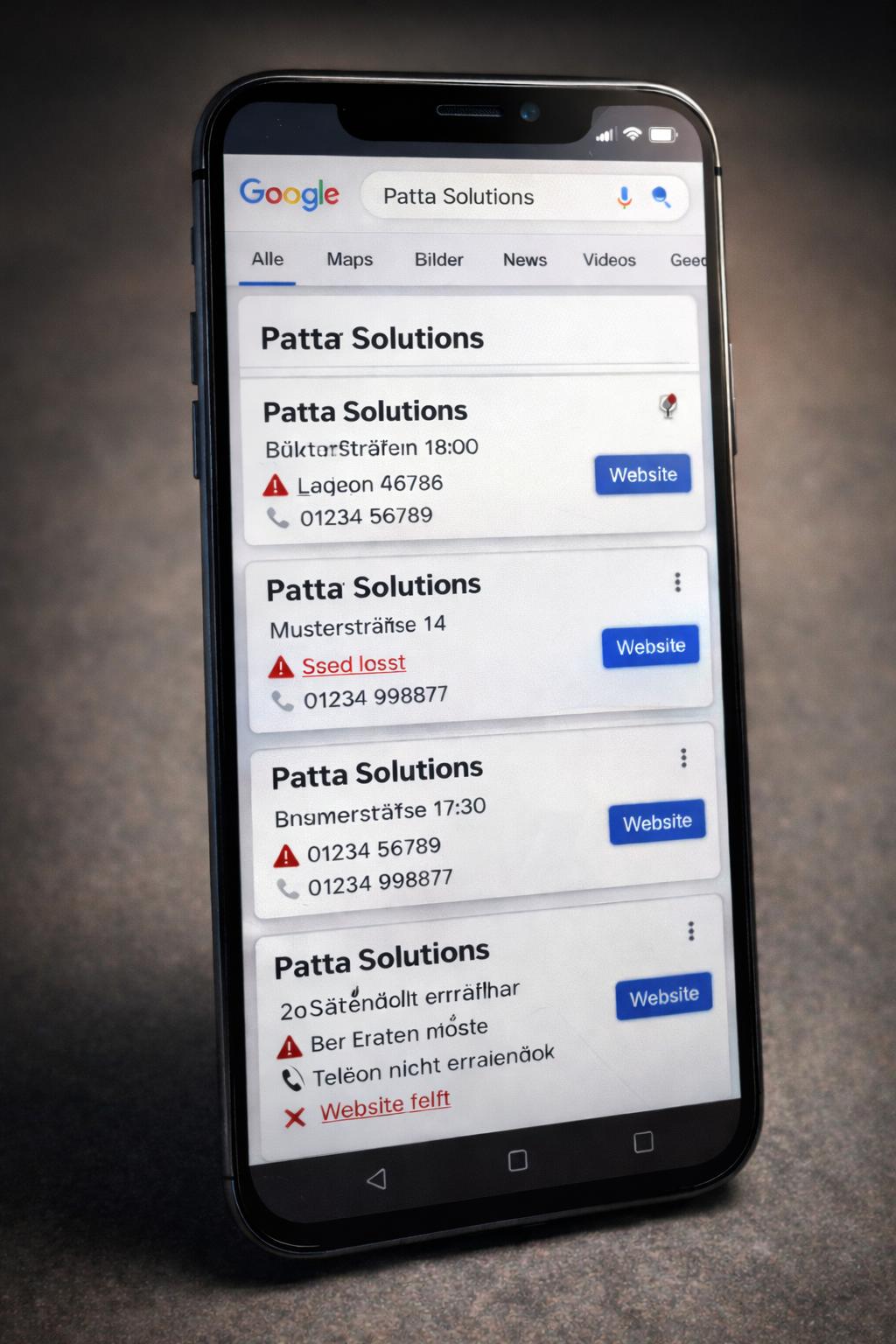 Screenshot 1 Patta Online Produkt